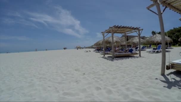 Persone Rilassarsi in spiaggia — Video Stock