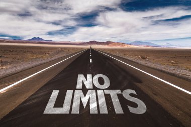 No Limits written on road clipart