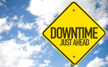 Downtime Just Ahead sign clipart