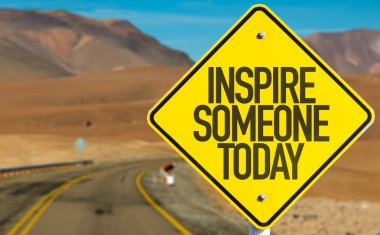 Inspire Someone Today sign clipart