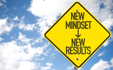 New Mindset - New Results sign clipart