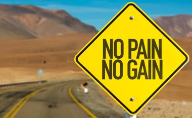 No Pain No Gain sign clipart