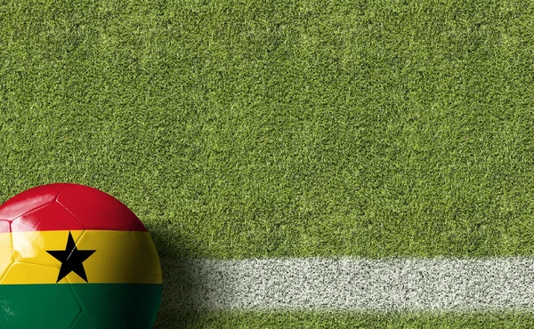 Ghana vlag op bal — Stockfoto