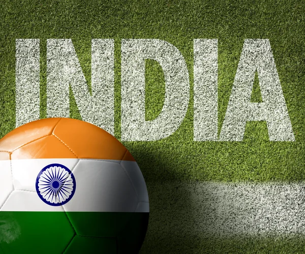 Флаг Индии на мяче — стоковое фото