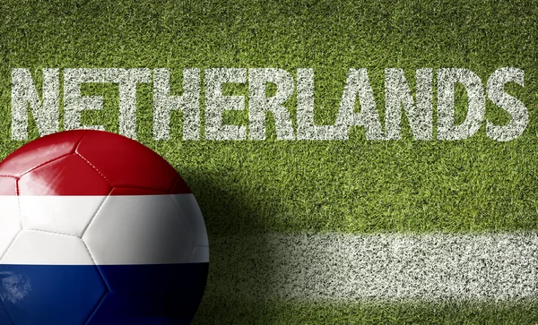 Vlajka Nizozemska na kouli — Stock fotografie