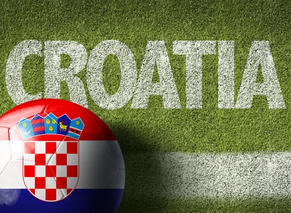 Kroatië woord met bal — Stockfoto
