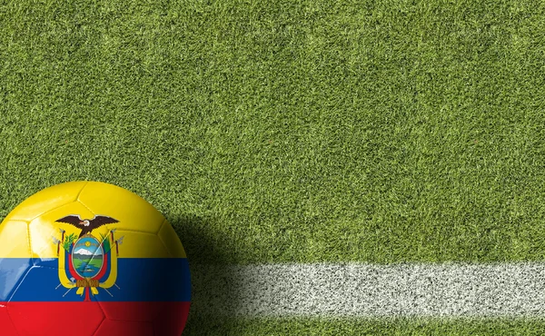 Bola con bandera de Ecuador —  Fotos de Stock
