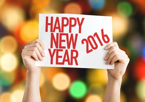 Happy New Year 2016 placard — Stock Photo, Image