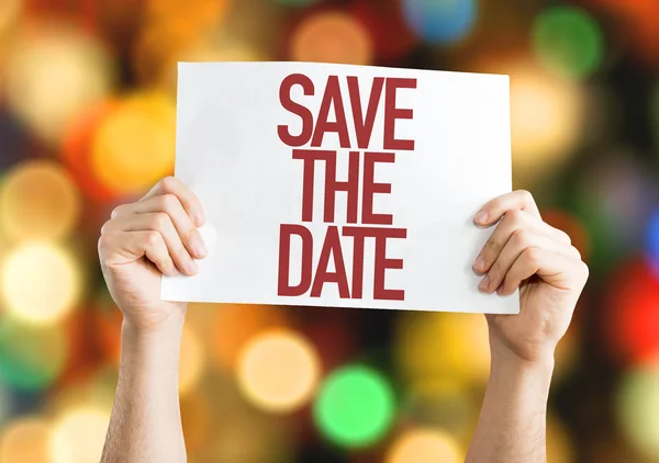 Save The Date placard — Stock Photo, Image