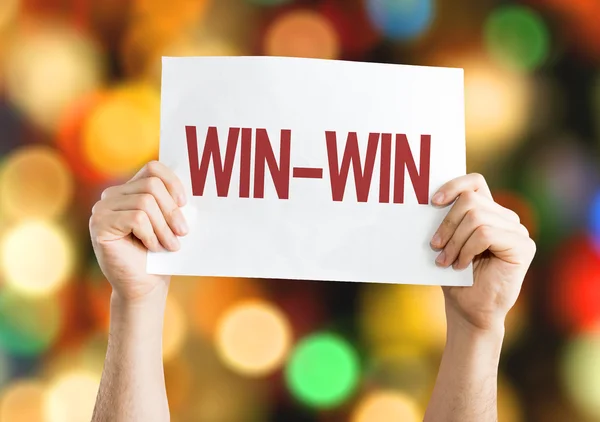 Win-Win-Plakat — Stockfoto