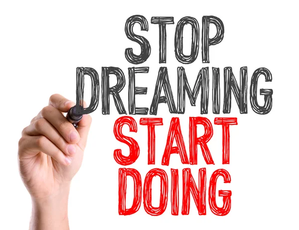 Hand mit Marker schreibend Text — Stockfoto