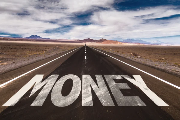 Money written on road — Stock Photo, Image