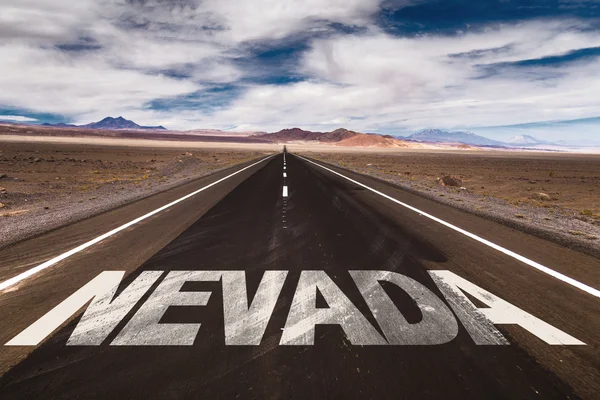 Nevada written on road — Stock Photo, Image