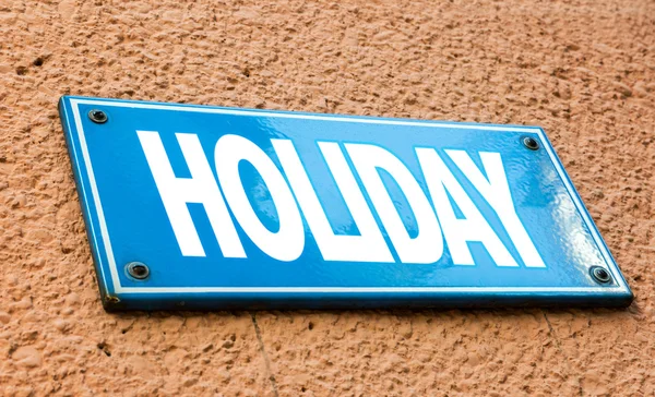 Signo azul de vacaciones —  Fotos de Stock