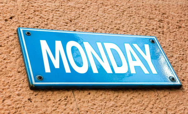 Monday blue sign — Stock Photo, Image