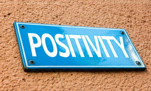 Positivity blue sign — Stock Photo, Image