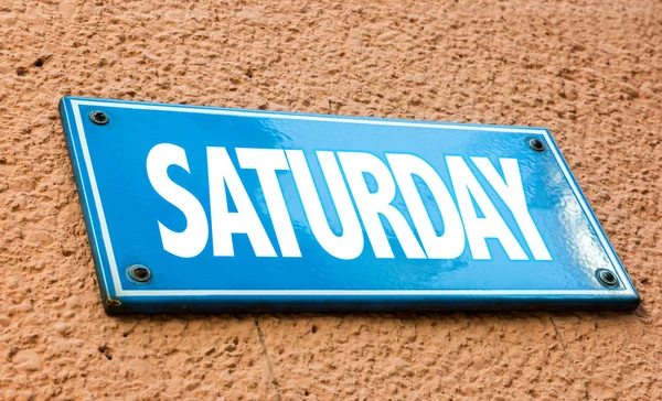 Saturday blue sign — Stock Photo, Image