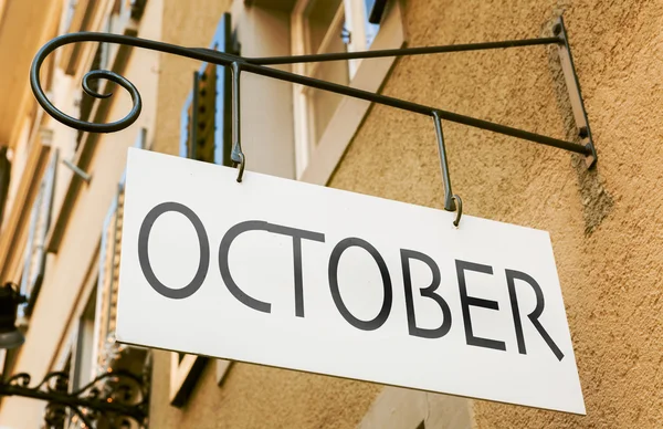 Octobre text sign in — Photo