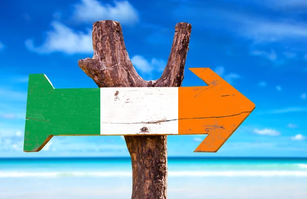 Irlanda Bandiera segno di legno — Foto Stock