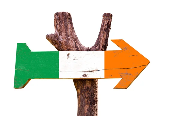 Irlanda Bandiera segno di legno — Foto Stock