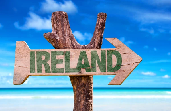 Irland hölzernes schild — Stockfoto