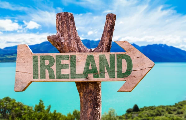 Irland hölzernes schild — Stockfoto