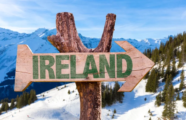 Ireland wooden sign — Stock Photo, Image