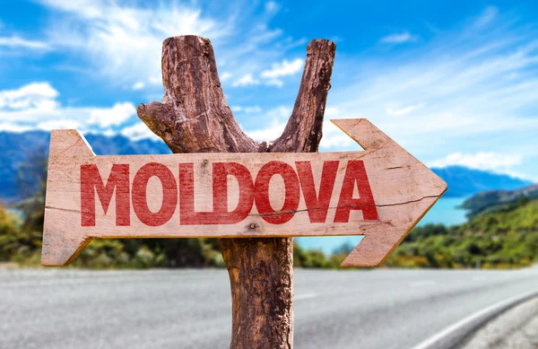 Moldavia segno di legno — Foto Stock