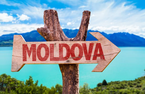 Moldavia signo de madera — Foto de Stock