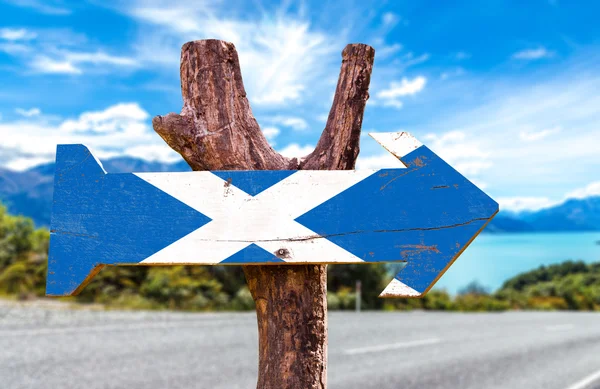 Scotland flag wooden sign — Stock Photo, Image