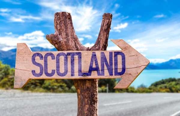 Scotland wooden sign — Stock Photo, Image