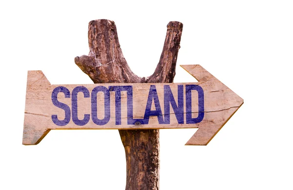 Scotland wooden sign — Stock Photo, Image