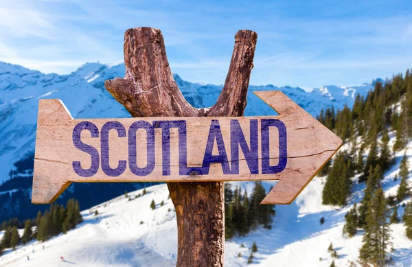 Schotland houten teken — Stockfoto