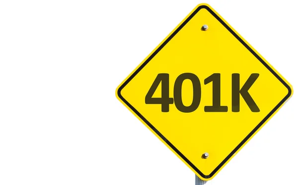 401K sinal de estrada — Fotografia de Stock
