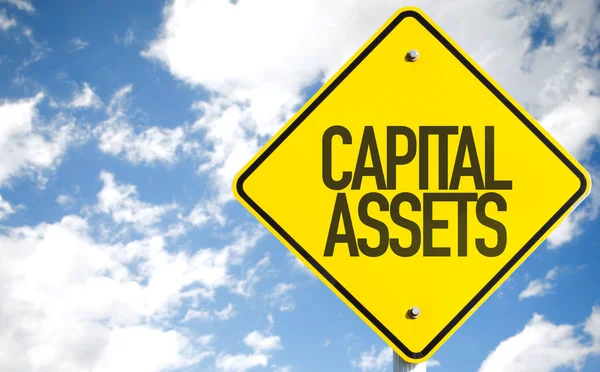 Signo de ativos de capital — Fotografia de Stock