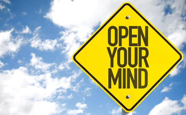 Open Your Mind tecken — Stockfoto