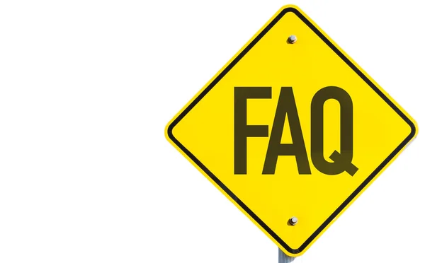 FAQ verkeersbord — Stockfoto