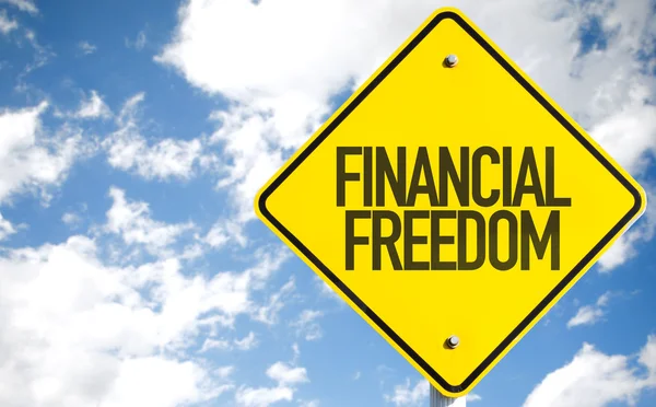 Znak wolności finansowej — Zdjęcie stockowe
