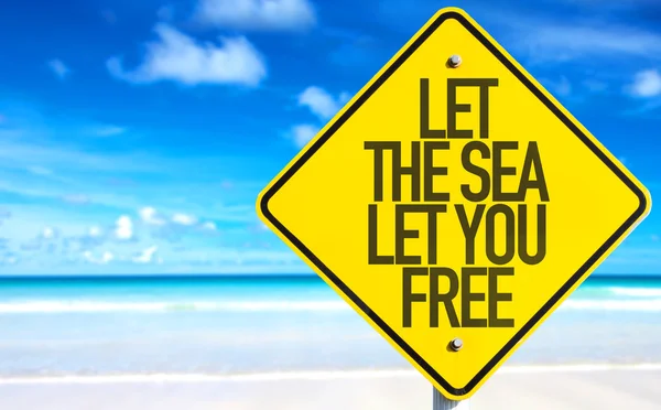 Laat de zee laten u gratis aanmelden — Stockfoto