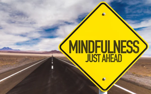 Mindfulness gewoon vooruit teken — Stockfoto