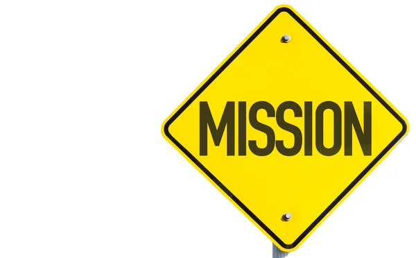 Mission szöveg jel — Stock Fotó