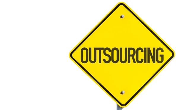 Outsourcing Vägmärke — Stockfoto