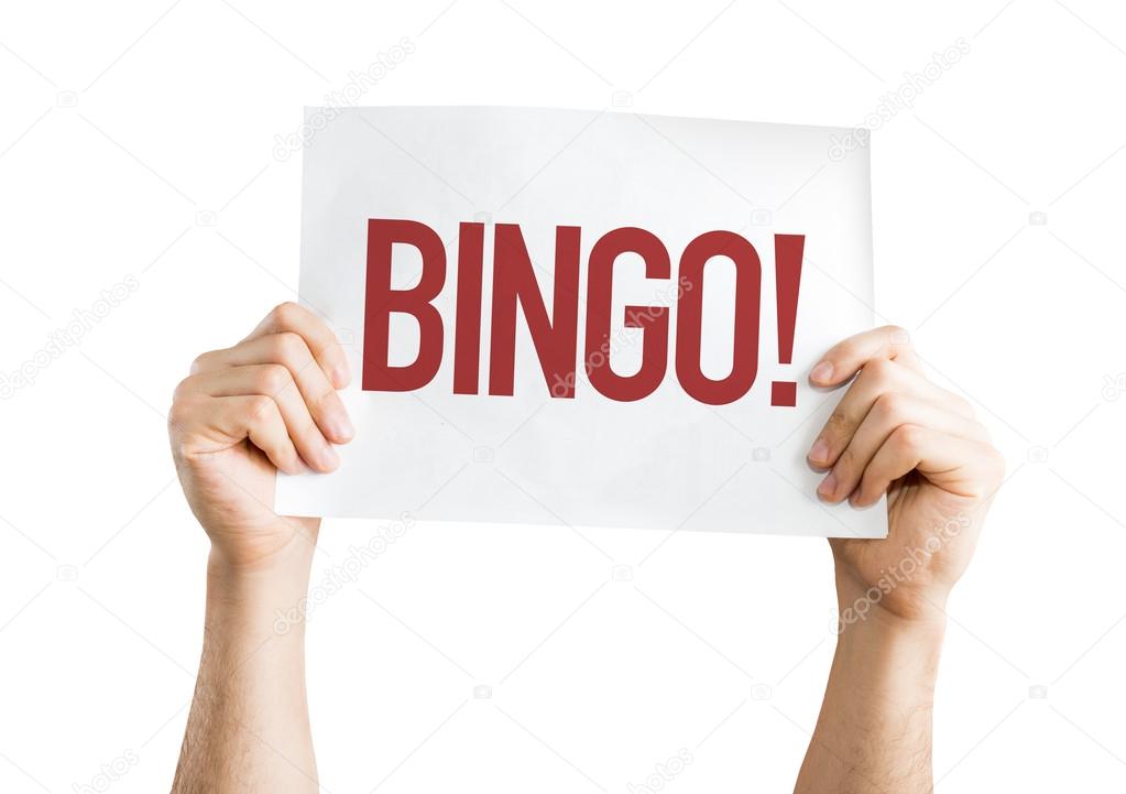 Bingo! text placard
