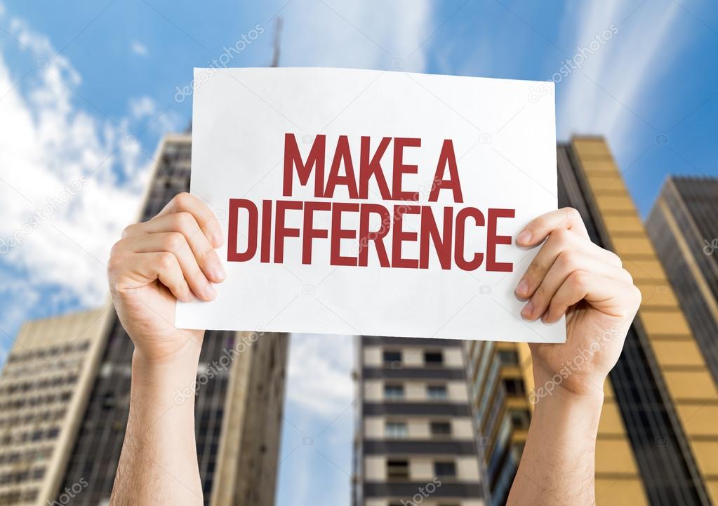 Make a Difference placard
