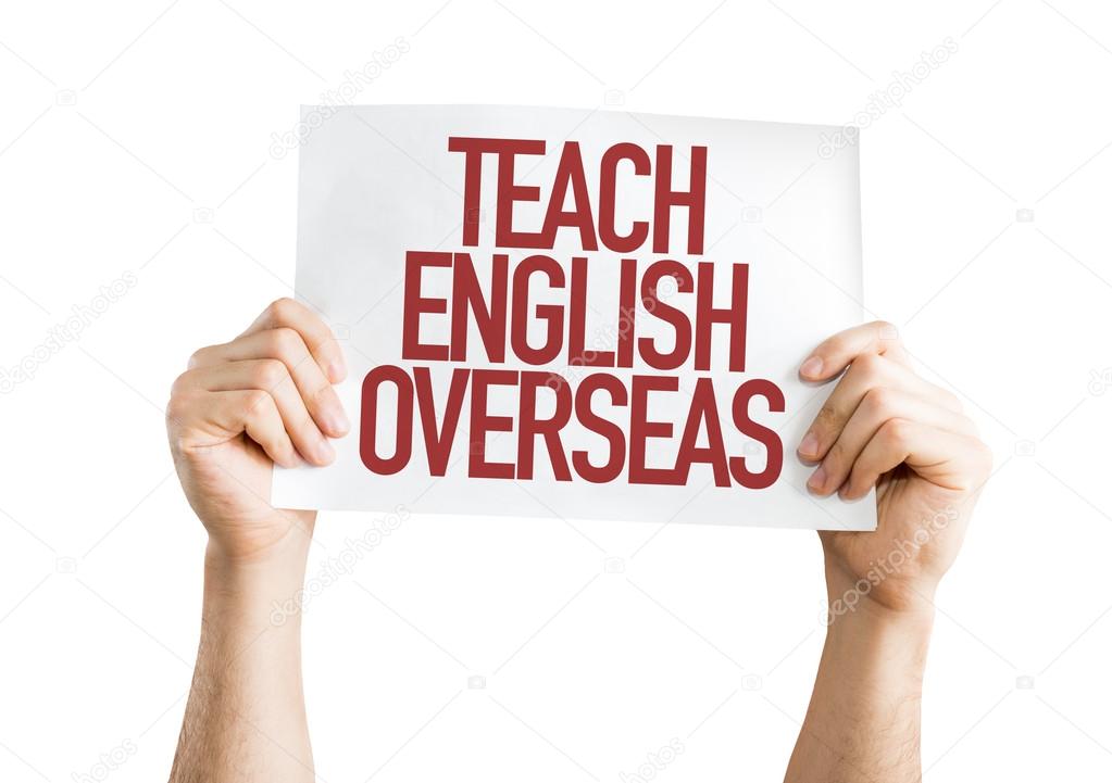 Teach English Overseas placard