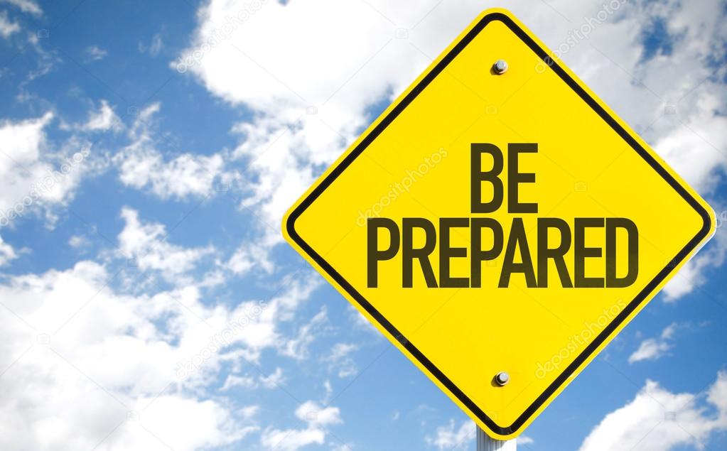Be Prepared sign