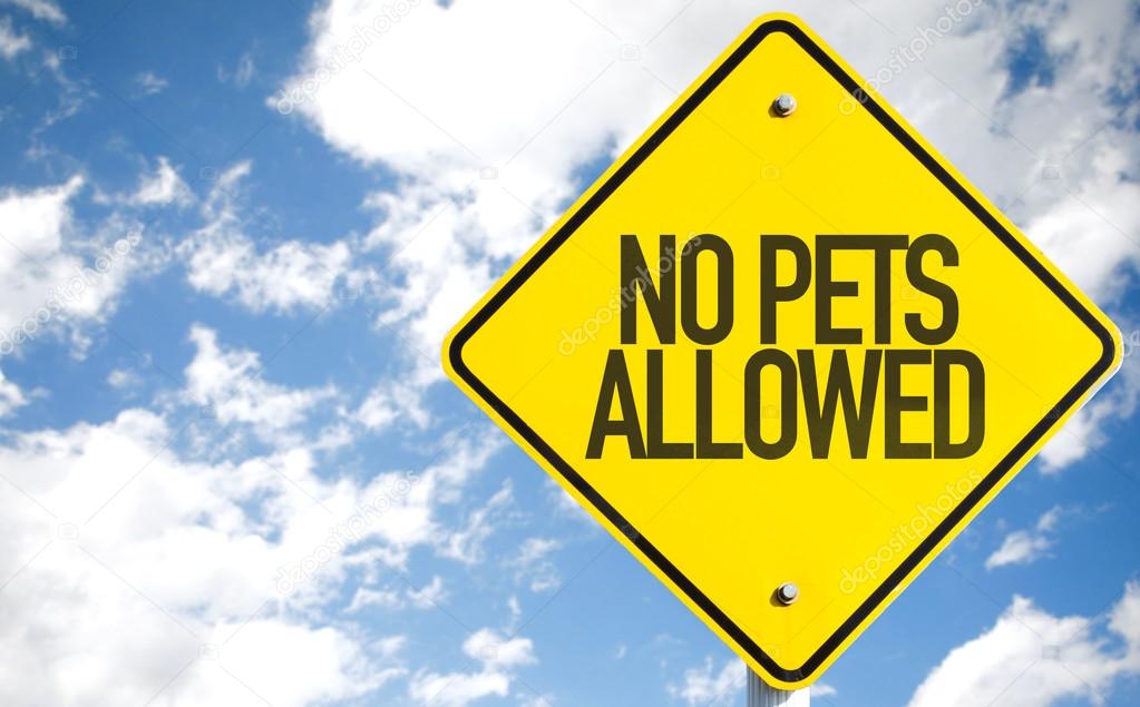 No Pets Allowed sign