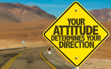 Your Attitude Determines Your Direction sign clipart