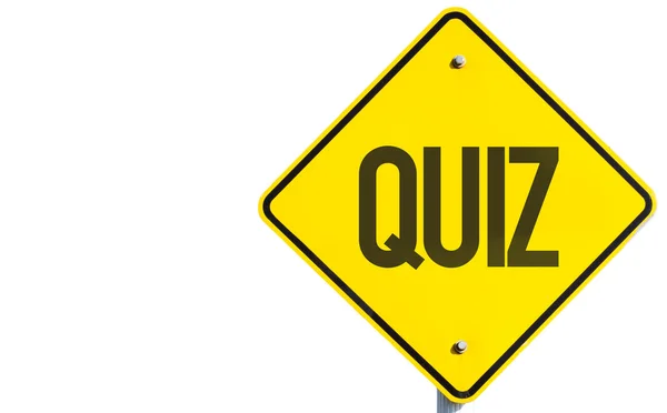 Quiz road sign with — Stock Photo, Image