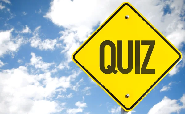 Quiz road sign with — Stock Photo, Image